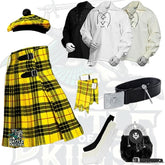 Battle Of Kilts Men’s Tartan Kilt Outfit – 9-Piece Scottish Set with Premium Accessories